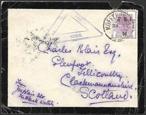 Boer War Orange Free State front with scarce press censor mark