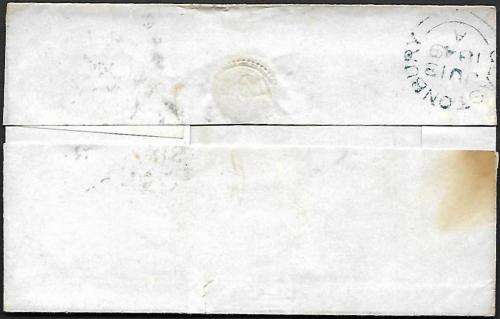 GB stampless letter with Namptwich 11 Jun 1849 departure + Gastonbury 13 Jun 1849 arrival postmarks