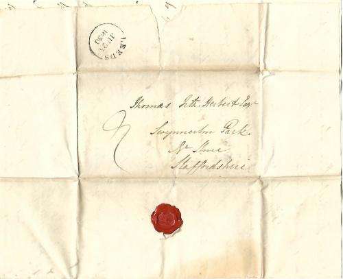 GB stampless letter entire with Leeds 25 Jun 1830 postmark