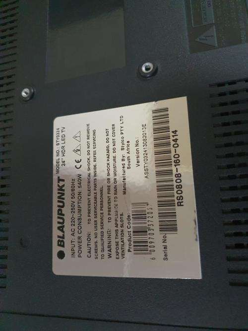 Blaukpunkt 24` HDR LED TV/Computer Monitor (Model No. STY0324)