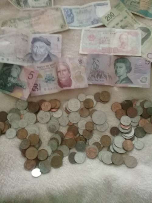 Joblot foreign notes and old  RSA coins