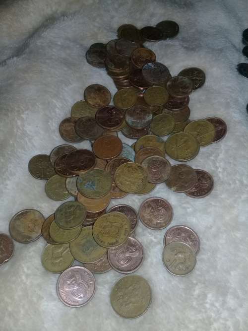 Joblot foreign notes and old  RSA coins