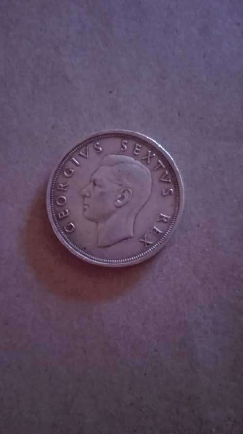 1950 SA Union Silver 5 Shillings