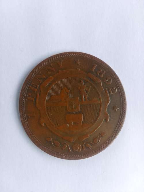 1892 Zuid Afrik Republiek 1 Penny