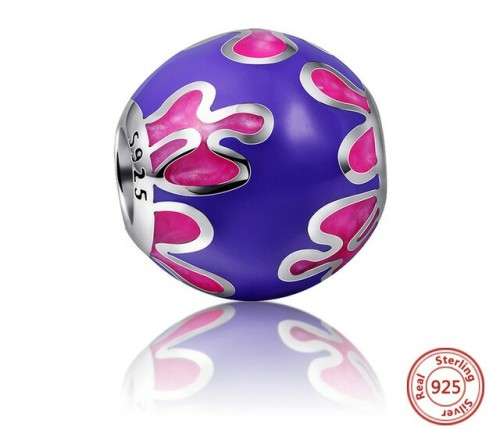925 STERLING SILVER HIGH POLISHING COLOUR ENAMEL CHARM