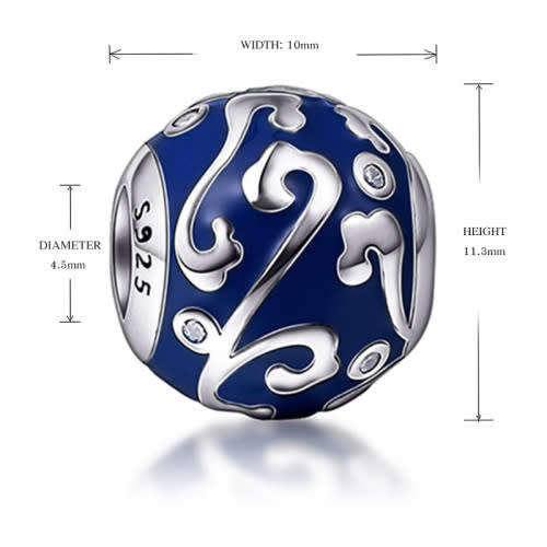 925 Genuine Sterling Silver Enamel Charms - 2 Options