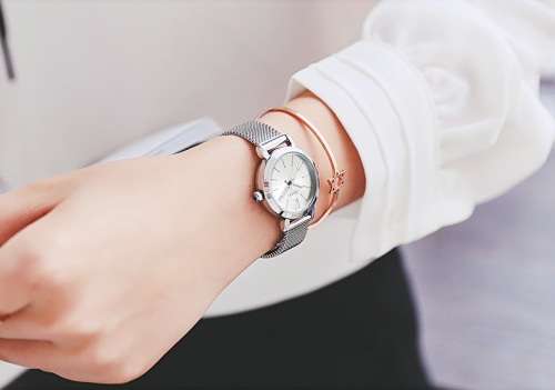 Woman's Stainless steel Mesh Watch