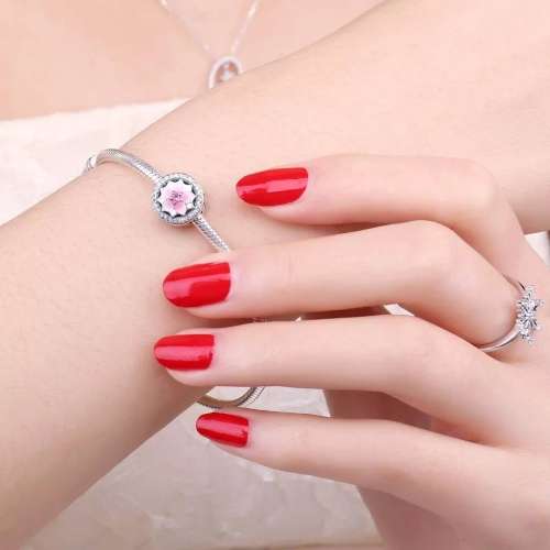 925 Genuine Sterling Silver Magnolia Blossom Charm