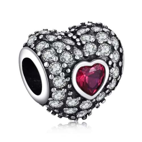 925 Genuine Sterling Silver Heart Charm