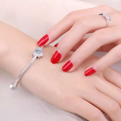 925 Genuine Sterling Silver Heart Charm