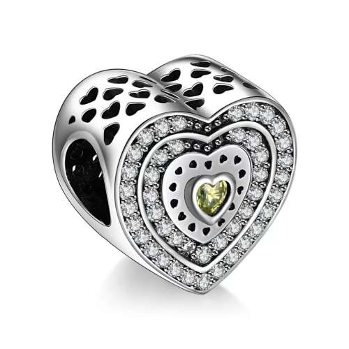 925 Genuine Sterling Silver Heart Charm