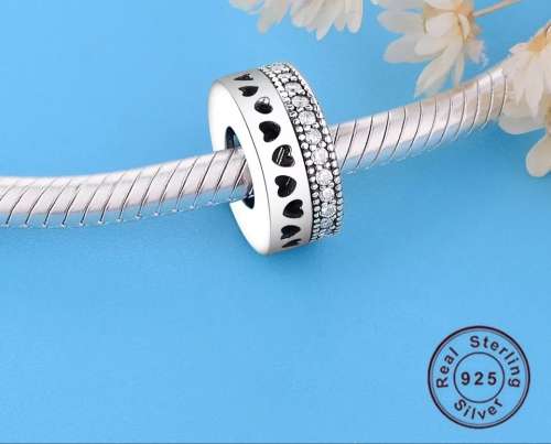 925 Genuine Sterling Silver Heart Charm