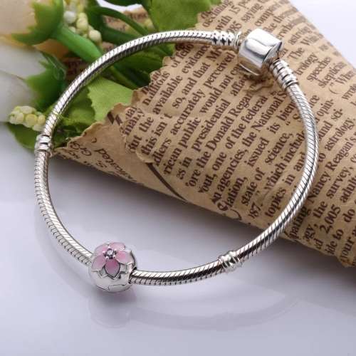 NEW 100% 925 Sterling Silver Magnolia Bloom Clip Charm