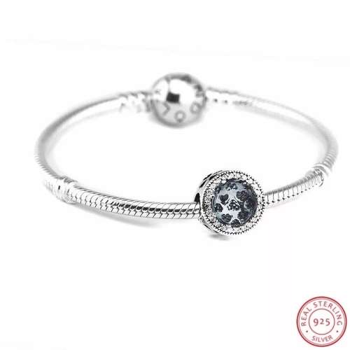 NEW 100% 925 Sterling Silver Radiant Heart Ice Blue Charm