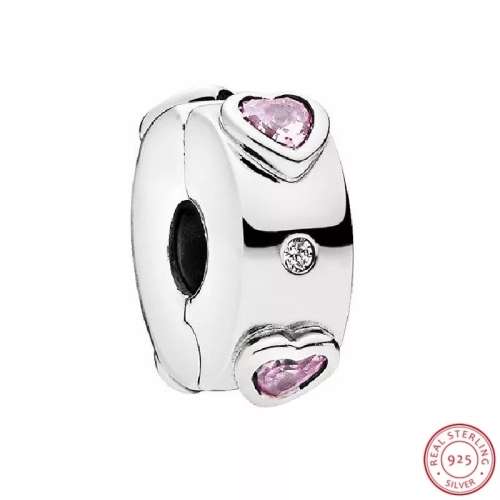 NEW 100% 925 Sterling Silver Love Clip Charm
