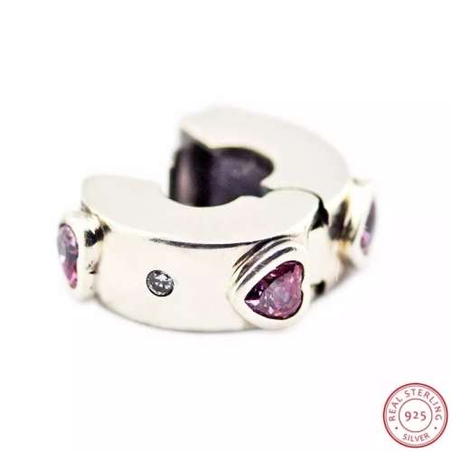 NEW 100% 925 Sterling Silver Love Clip Charm