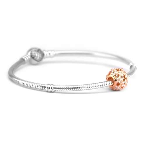 925 Sterling Silver Rose Daisy Charm