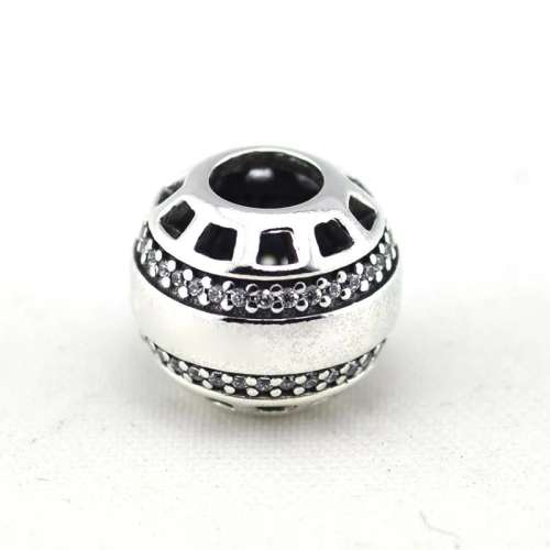 925 Sterling Silver Forever with Cubic Zirconia Charm
