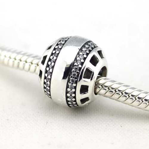 925 Sterling Silver Forever with Cubic Zirconia Charm