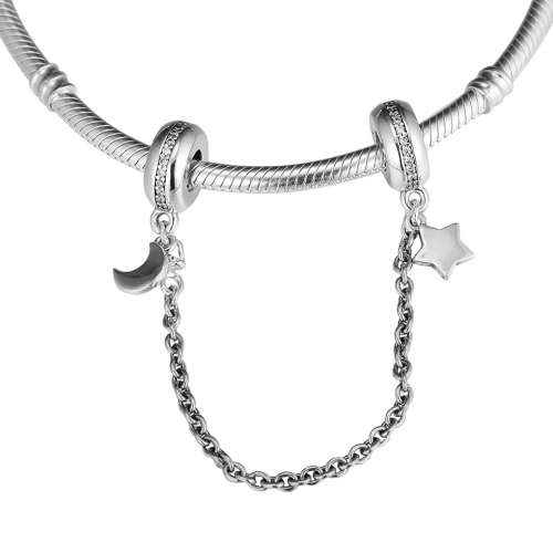 925 Sterling Silver Galaxy Safety Chain