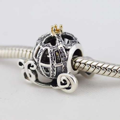 925 Sterling Silver Cinderella Pumpkin Carriage Charm