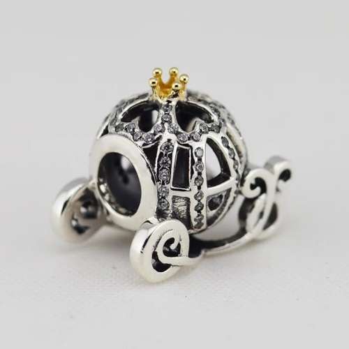 925 Sterling Silver Cinderella Pumpkin Carriage Charm