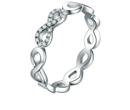 Sterling Silver Infinity Forever Love Ring 925 Sterling Silver