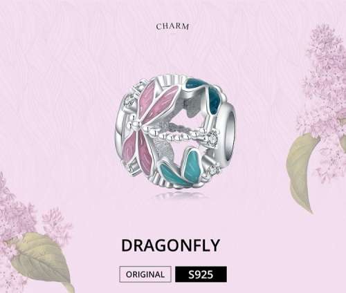 925 Sterling Silver Dragonfly Charm