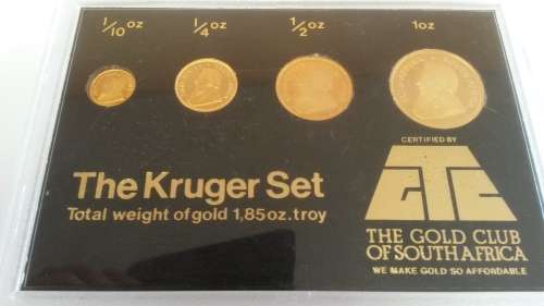 KRUGER RAND SET PROOF 1OZ , 1/2OZ ,1/4OZ ,1/10OZ. CERTIFIED