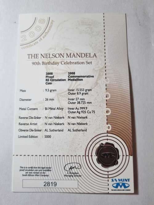 Mandela ` Father of a Nation ` Gold Coins