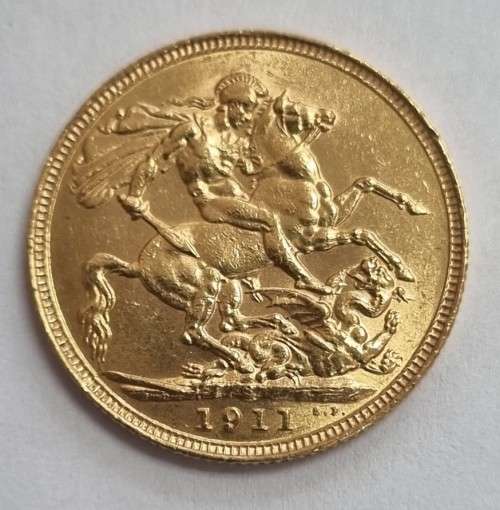 1911 22CT GOLD SOVEREIGN KING GEORGE V