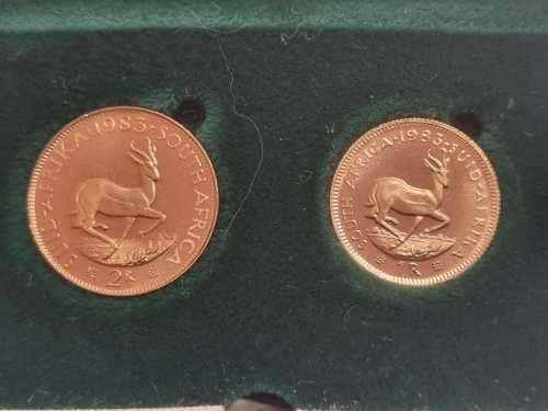 1983 RSA R1 & R2 GOLD COIN 22CT SAM SET