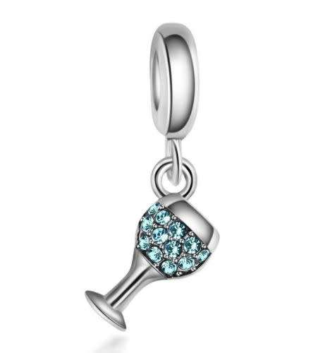 925  Wine Glass Dangling Bead