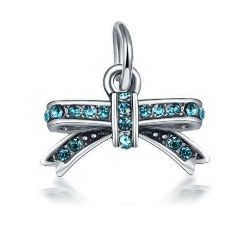 Antique Silver Love Bow Dangling Bead