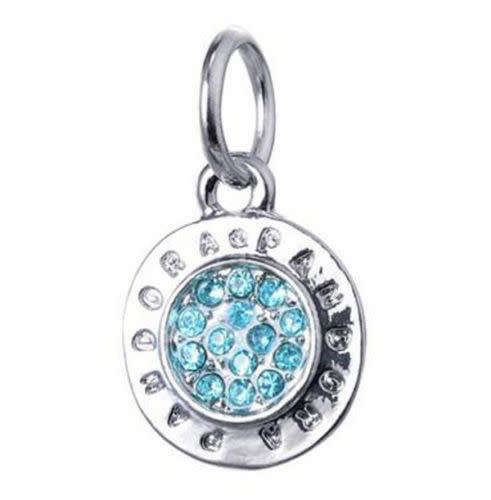 Silver Crystal Dangling Bead