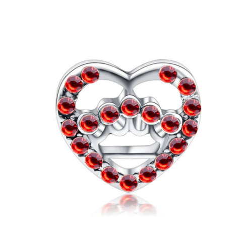 925 Silver Double sided Heart