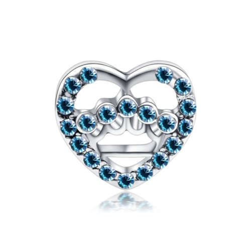 Brand New 925 Silver Double Sided Heart Charm