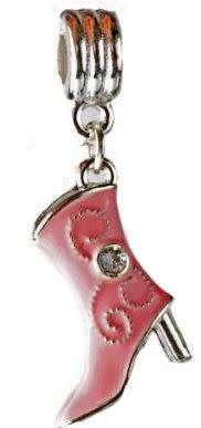 925 Silver Pink Boot