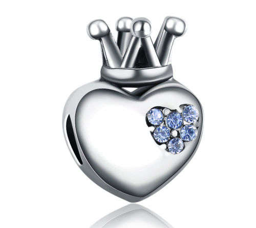 925 Silver Crown Heart