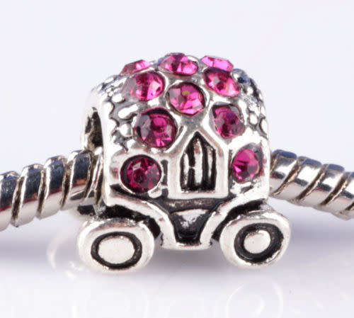 925 Silver Cinderella Pumpkin Couch Charm