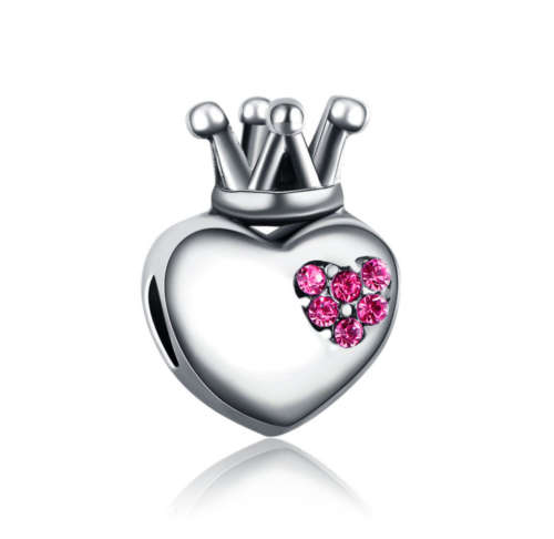 925 Silver Crown Heart