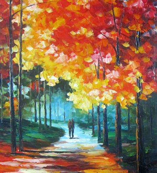 (In the park # 1) - Oil painting 60cm x 50cm