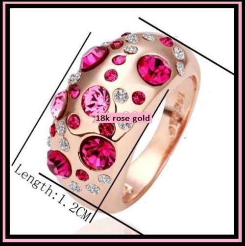 18k rose gold plated ring (size 7 or 8)