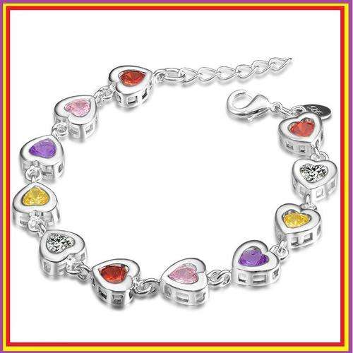 BEYOND STUNNING!!!! 925 STERLING SILVER STAMPED CRYSTAL LINK BRACELET