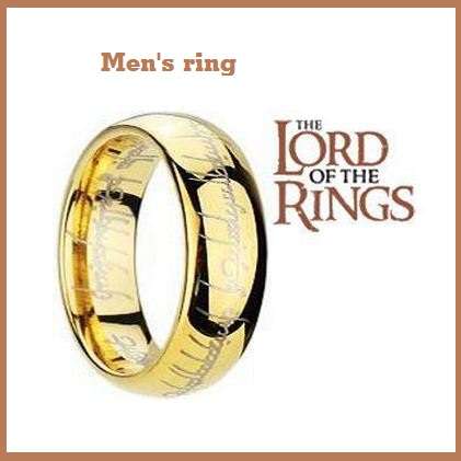 POSTAGE R55.00**LORD OF THE RING REPLICA**18K GOLD PLATED MENS RING**OPTION TO PURCHASE LADIES RING*