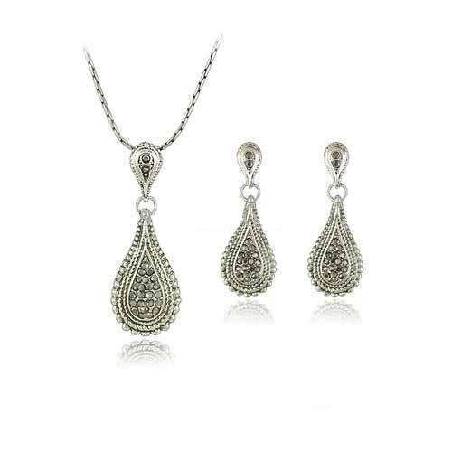 FREE SHIPPING** 2 -10 DAYS FOR DELIVERY**Silver Plated  Necklace Set***Two styles to choose from***