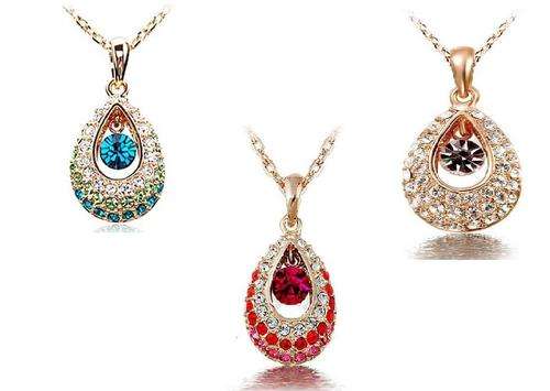 TODAY ONLY**SPECIAL ON SHIPPING**R35.00 NO EXTRA COST ON ADDITIONAL ITEMS**CRYSTAL TEARDROP NECKLACE