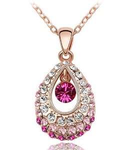 REDUCED SHIPPING***TEARDROP NECKLACE WITH CRYSTALS