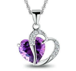 POSTAGE ONLY R35.00***925 STAMPED STERLING SILVER FILLED CRYSTAL PENDANT WITH CHAIN***
