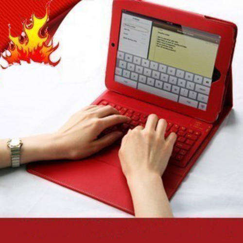 Bluetooth Wireless Keyboard Leather Jacket Stand Cover Case New IPAD 3 & 2